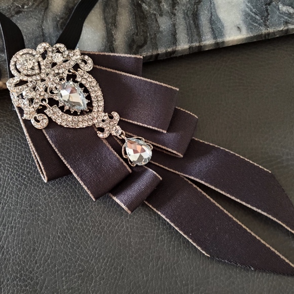 NEW England Prince Crystal Bow tie Groom wedding - Picture 7 of 8